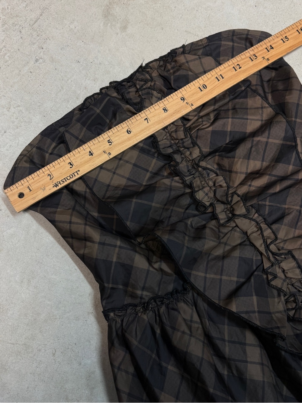 Y2K Ya Los Angeles Strapless Plaid Strapless Dress - Picture 6 of 7